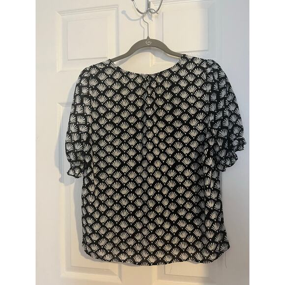 J.Crrew | Smocked crinkle puff-sleeve top | Medium - Picture 3 of 3